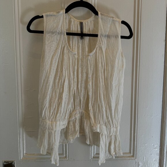 Ovate Magda Top - White Linen M - Picture 5 of 7